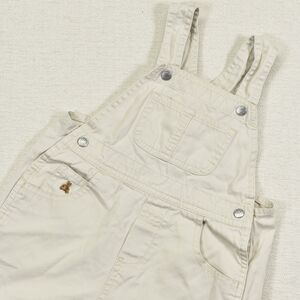 Vintage Classic Baby Gap Khaki Overalls Teddy Bear Embroidered 12-18 Months